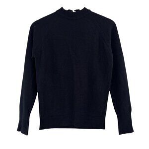 Vintage 60s Wool Mock Neck Sweater Designer Originals Full Fashioned Knit Size S